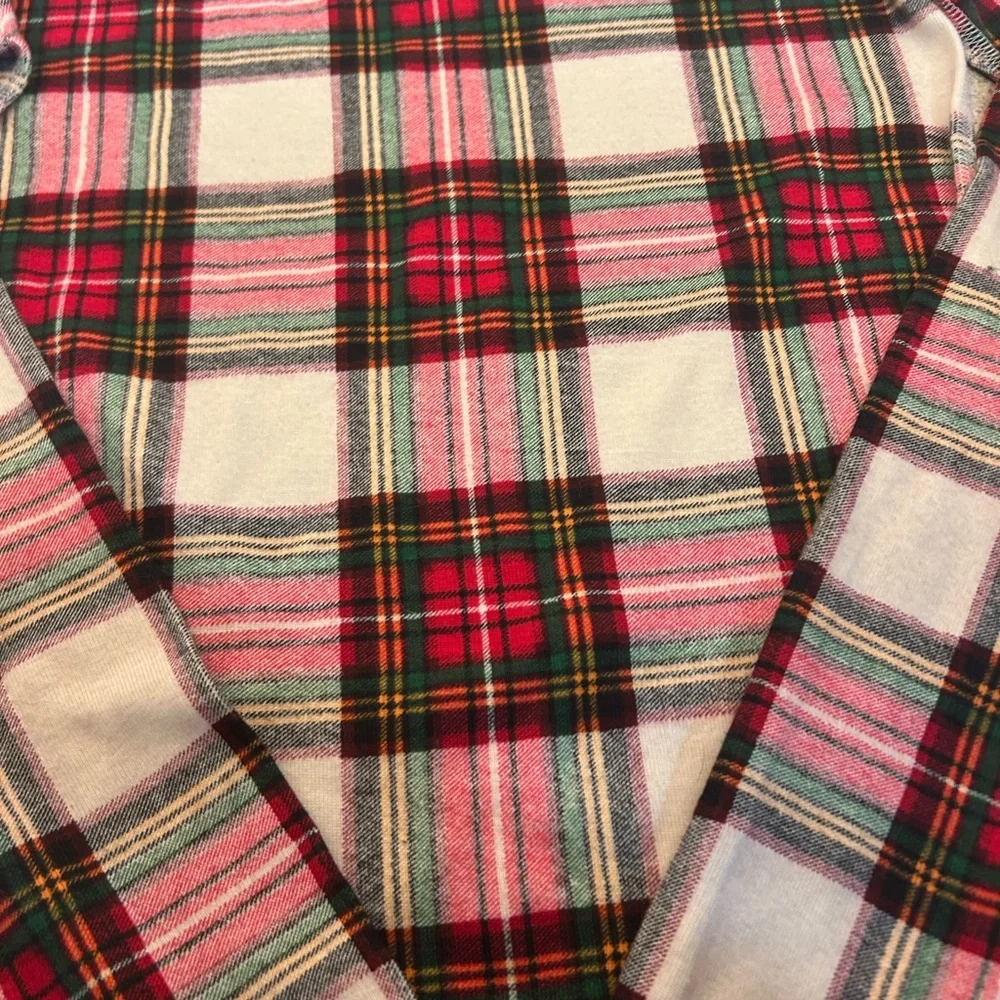 Hanna Andersson Organic Cotton Red Plaid Pajama‎ Top TOP ONLY Size 150 / 12